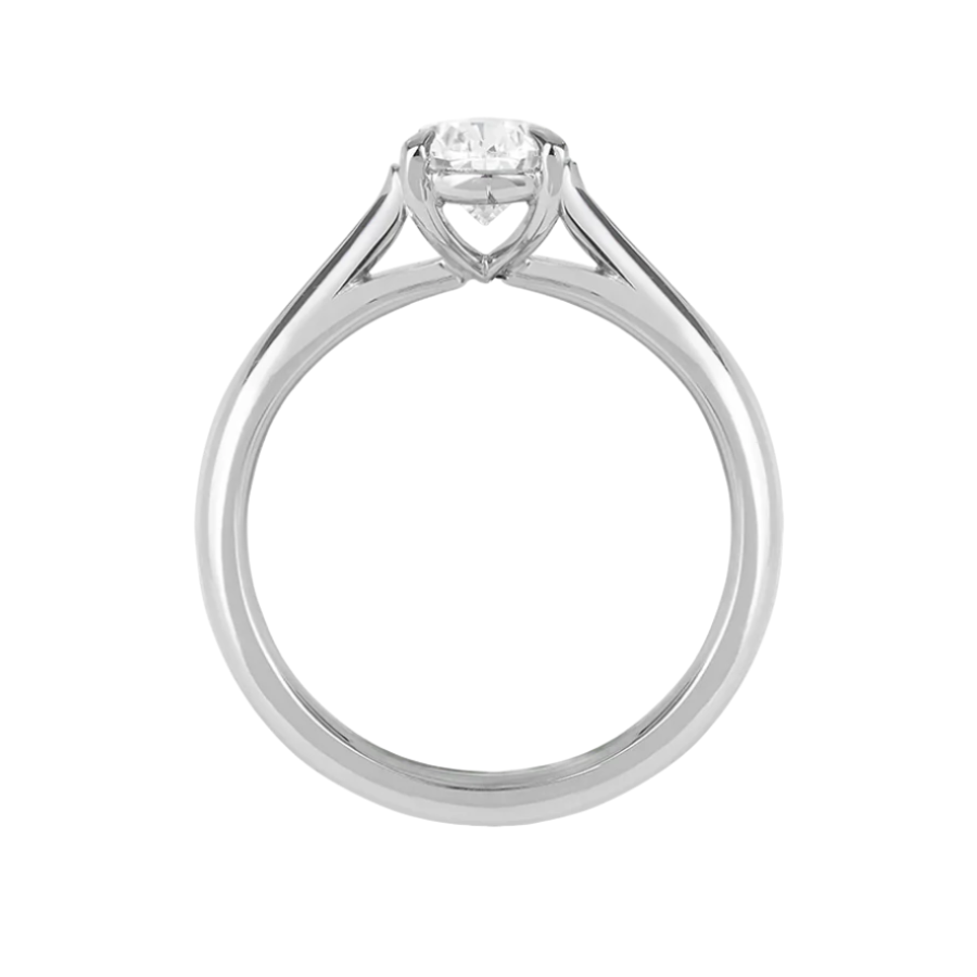 Solitaire Diamond Engagement Ring in 14K White Gold - Pear