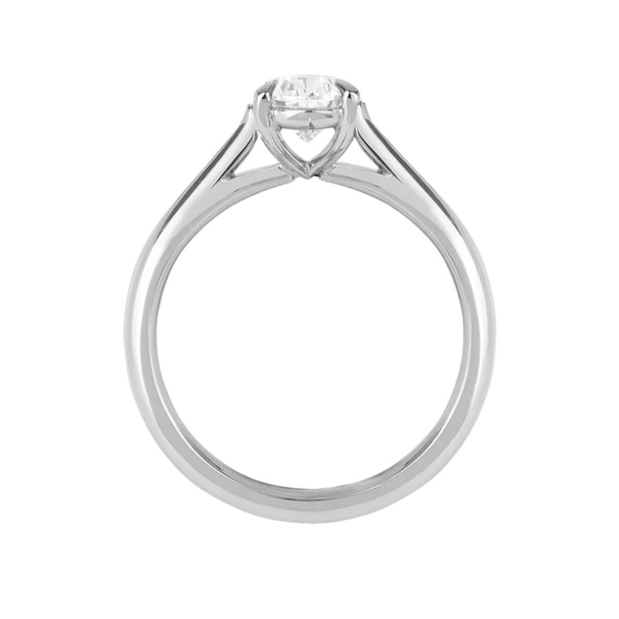 Solitaire Diamond Engagement Ring in 18K White Gold - Pear