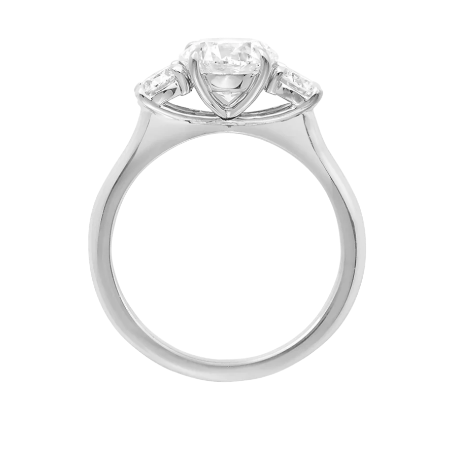 Trilogy Diamond Ring in 14K White Gold - Round