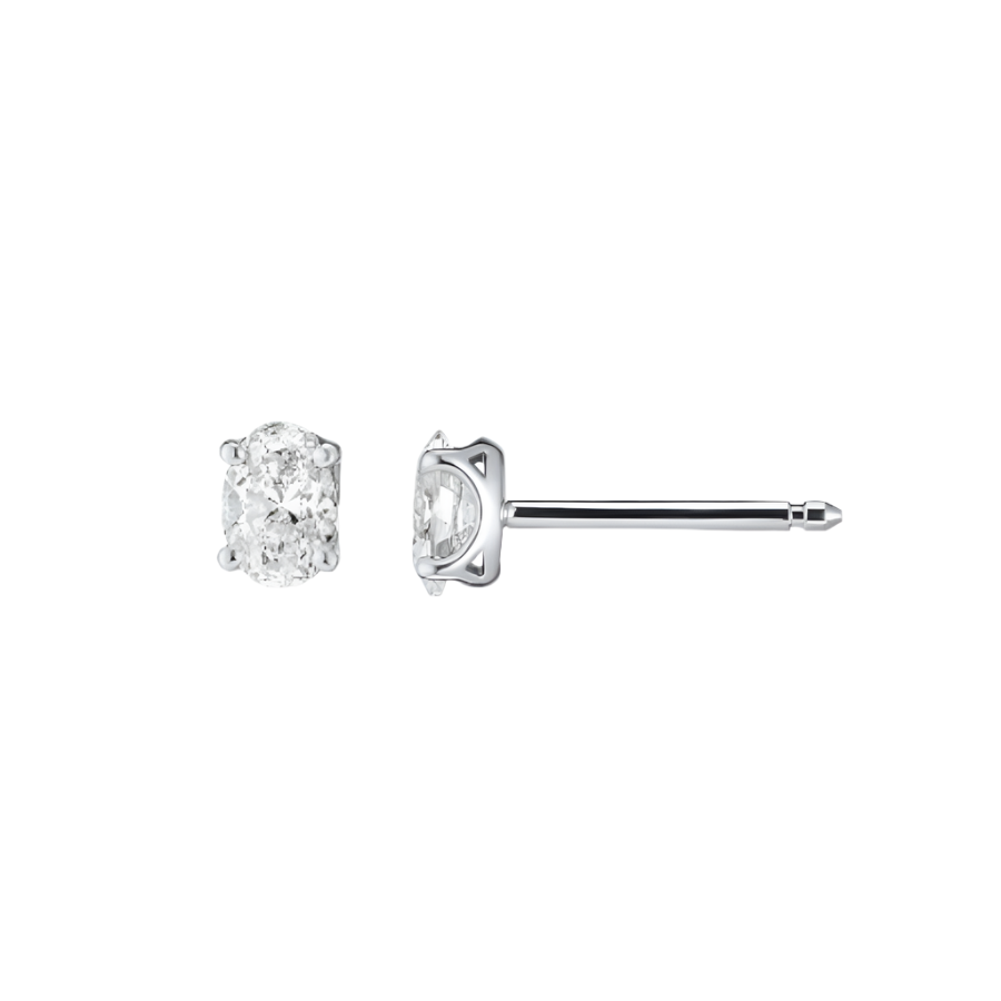 Solitaire Studs - Oval