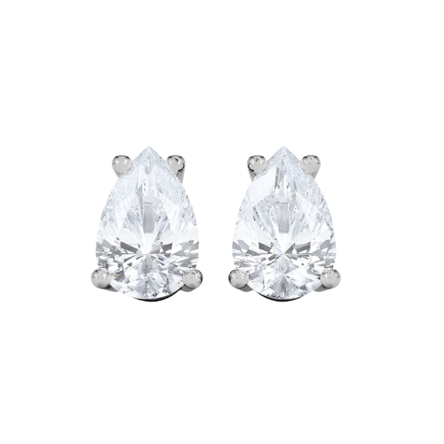 Solitaire Studs - Pear