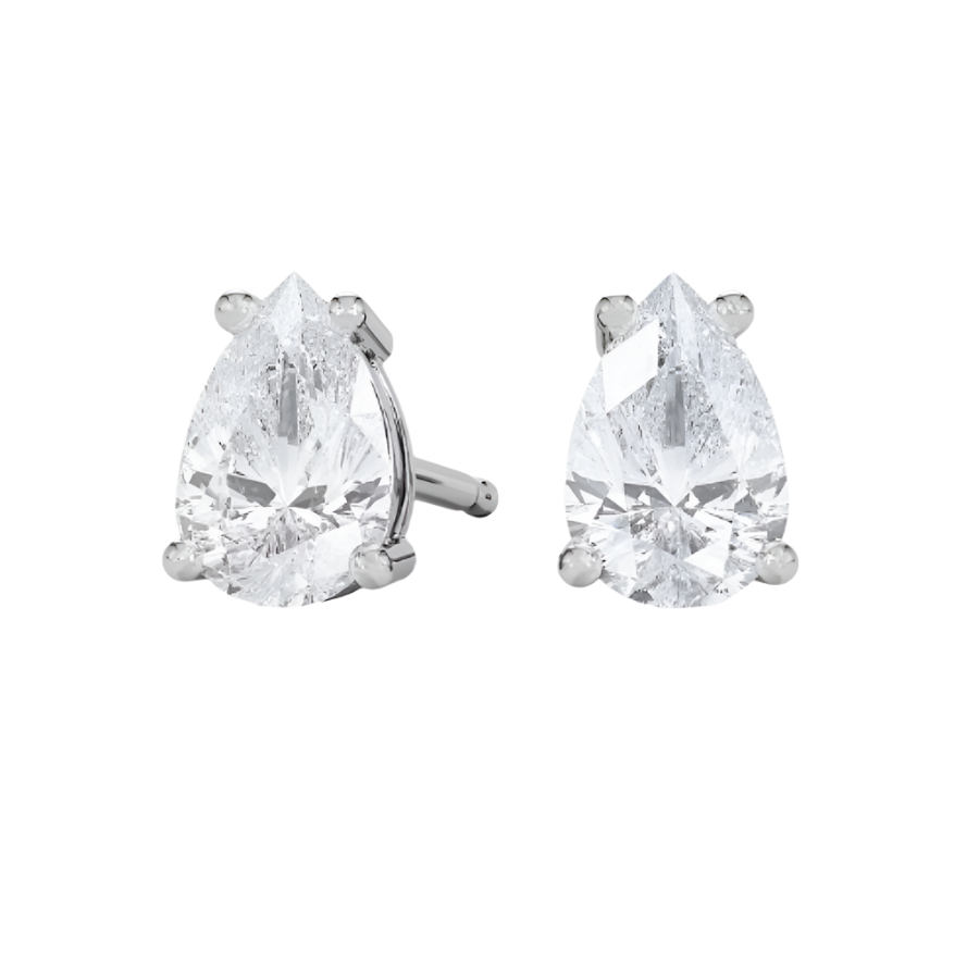 Solitaire Studs - Pear